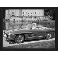 ANY IMAGE Digitaldruck »Mercedes Benz 300 SL Roadster«, Rahmen: Buchenholz, Schwarz von ANY IMAGE