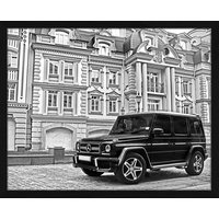 ANY IMAGE Digitaldruck »Mercedes Benz G63 AMG«, Rahmen: Buchenholz, Schwarz von ANY IMAGE