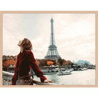 ANY IMAGE Digitaldruck »Paris«, Rahmen: Buchenholz, natur - braun von ANY IMAGE