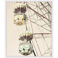 ANY IMAGE Digitaldruck »Riesenrad«, Rahmen: Buchenholz, weiß - weiss von ANY IMAGE
