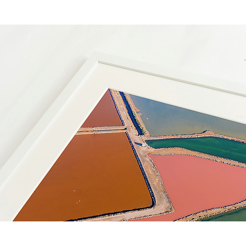 ANY IMAGE Digitaldruck »Salzfelder«, Rahmen: Buchenholz, weiß - weiss von ANY IMAGE
