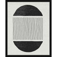 ANY IMAGE Digitaldruck »Schwarze Linien II«, Rahmen: Buchenholz, Schwarz von ANY IMAGE