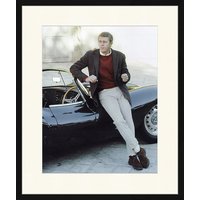 ANY IMAGE Digitaldruck »Steve McQueen«, Rahmen: Buchenholz, Schwarz von ANY IMAGE