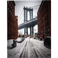 ANY IMAGE Kunstdruck »Manhattan Bridge«, mehrfarbig, Alu-Dibond - bunt von ANY IMAGE