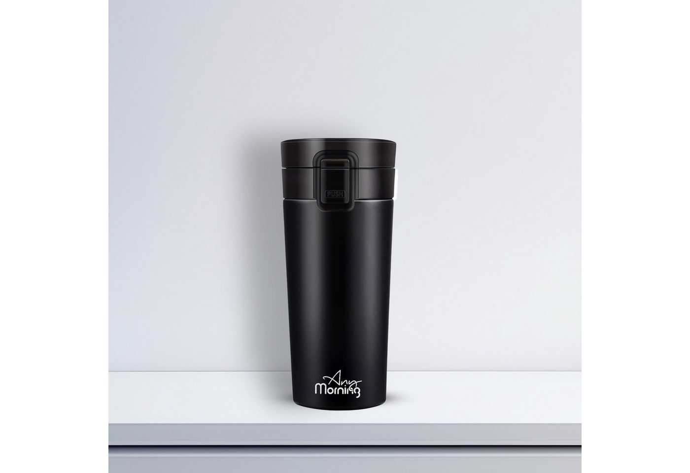 ANY MORNING Thermobecher Any Morning BA21522 Thermosbecher 380 ml Schwarz, 12,85 oz von ANY MORNING