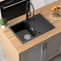 Anycee Max 65 x 45 cm Einzelbecken Quarzspüle Granit Küchenspüle – Granitspüle mit Abtropffläche Anycee Max 65 x 45 cm Einzelbecken Quarzspüle Granit Küchenspüle – Granitspüle mit Abtropffläche von ANYCEE MAX