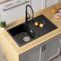 Anycee Max 78 x 45 cm Einzelbecken Quarzspüle Granit Küchenspüle – Granitspüle mit Abtropffläche Anycee Max 78 x 45 cm Einzelbecken Quarzspüle Granit Küchenspüle – Granitspüle mit Abtropffläche von ANYCEE MAX
