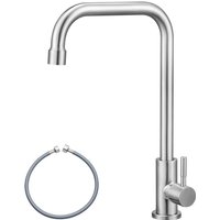 Anycee Max Kalt Küche Wasserhahn, 360° Drehbar Küchenarmatur Spültischarmatur Einhandmischer Mischbatterie, Gebürstet von ANYCEE MAX