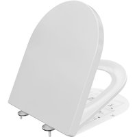 WC-Sitz mit Absenkautomatik, Duroplast Quick-Release WC-Sitz Typ D, belastbar bis 150 kg - Weiß von ANYCEE MAX