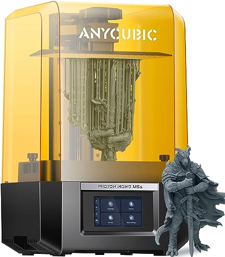 ANYCUBIC Photon Mono M5s 12K Resin 3D Drucker, mit Smart Leveling-Free, 3-mal schneller, 10,1" Monochrom-LCD-Bildschirm, Druckgröße von 218 * 123 * 200 mm, zur Verwendung mit High-Speed-Harz von ANYCUBIC