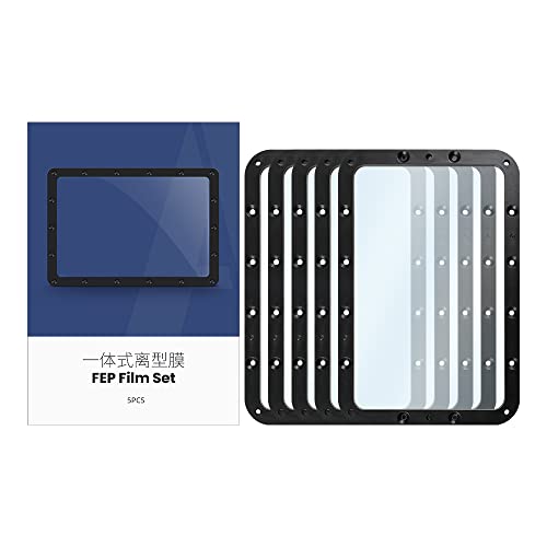 ANYCUBIC 6,6 Zoll FEP Release Film 5PCS 3D Drucker Zubehör Ersatzteile für Photon Mono 2/Photon Mono 4/Photon Mono 4 Ultra Resin 3D Drucker (unterstützt kein Hochgeschwindigkeitsdrucken) von ANYCUBIC