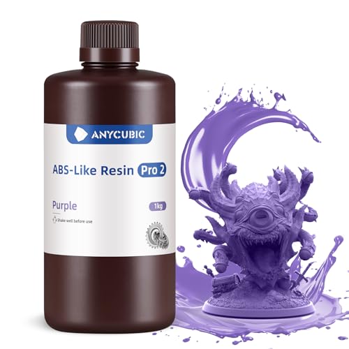 ANYCUBIC ABS-Like Resin Pro 2, 3D Drucker Resin mit erhöhter Festigkeit und Zähigkeit, Hoher Präzision und Geringe Schrumpfung, Weitgehende Kompatibilität mit allen Resin 3D Druckern (Lila,1000g) von ANYCUBIC