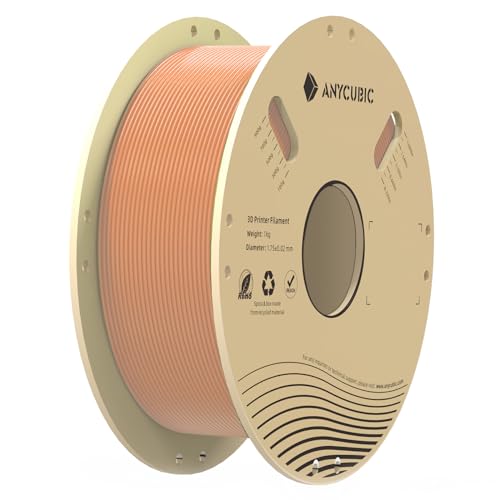 ANYCUBIC PLA Filament 1.75mm, 3D Drucker PLA Filament Maßgenauigkeit +/- 0.02mm, Intelligente Identifikation, 1KG Pfirsichrosa von ANYCUBIC