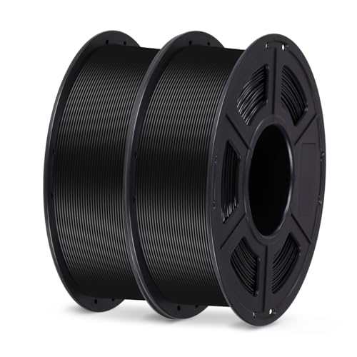 ANYCUBIC Filament 1.75 PLA, 2KG 3D Drucker Filament PLA Präzision 1,75 mm +/- 0,02 mm, Blasenfreies und Abbaubares für 3D Drucker von Anycubic Kobra, Mega, Ender und anderer Serien, Schwarz von ANYCUBIC