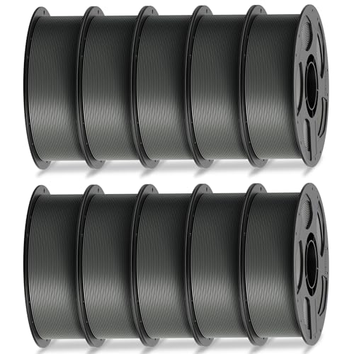 ANYCUBIC High Speed PLA Filament 1.75mm, Refill Filament und Spool Kit, Bis zu 600 mm/s Hohe Geschwindigkeit 3D Drucker Filament, Intelligente Identifikation, 10KG HS PLA Grau von ANYCUBIC