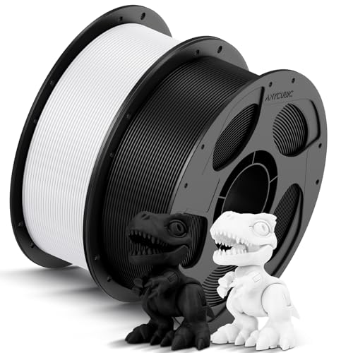 ANYCUBIC High Speed PLA Filament 1.75mm, Refill Filament und Spool Kit, Bis zu 600 mm/s Hohe Geschwindigkeit 3D Drucker Filament, Intelligente Identifikation, HS PLA 2KG Schwarz Weiß ANYCUBIC High Speed PLA Filament 1.75mm, Refill Filament und Spool Kit, Bis zu 600 mm/s Hohe Geschwindigkeit 3D Drucker Filament, Intelligente Identifikation, HS PLA 2KG Schwarz Weiß von ANYCUBIC