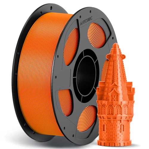 ANYCUBIC Hochgeschwindigkeits-PLA-Filament 1.75mm, Nachfüll-PLA-Filament ohne Spule, 3D-Drucker-Filament PLA, Vakuumverpackung, RFID für intelligentes Drucken, 1KG Lebendiges Orange von ANYCUBIC