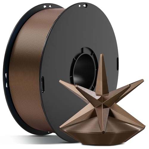 ANYCUBIC Silk Metall PLA Filament, Seidig Metallisch 3D Drucker Filament 1,75mm, Glatte Modelloberfläche,1KG Metall Kupfer von ANYCUBIC