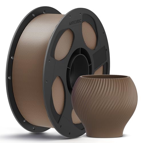 ANYCUBIC PLA+ Filament 1.75mm, Hohe Zähigkeit und Präzision -3D-Druckmaterialien, PLA Plus Intelligente Identifikation, 1KG Braun von ANYCUBIC