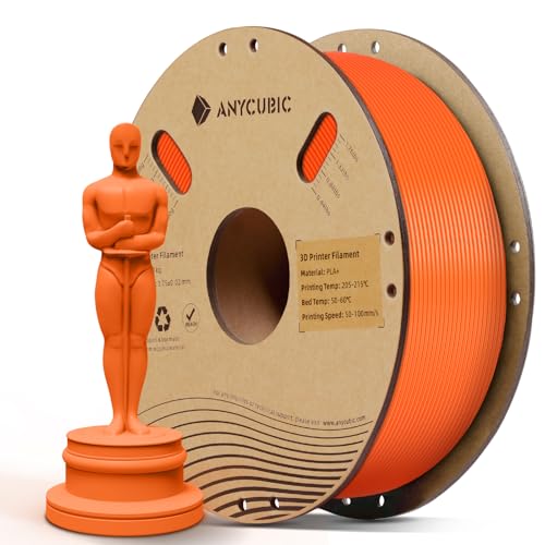 ANYCUBIC PLA Plus Filament 1.75mm Orange, PLA+ 3D Drucker Filament, Intelligente Identifikation, Filament-3D-Druckmaterialien 1kg von ANYCUBIC