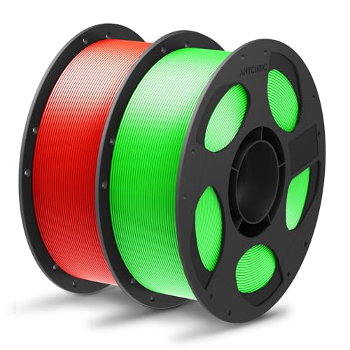 ANYCUBIC PLA+ Filament 1.75mm, Refill PLA Plus Filament und Spool Kit, Hohe Zähigkeit und Präzision -3D-Druckmaterialien, Intelligente Identifikation,2KG Rot Grüner Blitz ANYCUBIC PLA+ Filament 1.75mm, Refill PLA Plus Filament und Spool Kit, Hohe Zähigkeit und Präzision -3D-Druckmaterialien, Intelligente Identifikation,2KG Rot Grüner Blitz von ANYCUBIC
