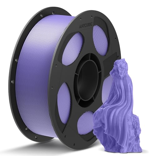 ANYCUBIC PLA+ Filament 1.75mm, Refill PLA Plus Filament und Spool Kit, Hohe Zähigkeit und Präzision -3D-Druckmaterialien, Intelligente Identifikation,1KG Lila von ANYCUBIC