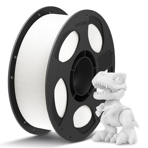 ANYCUBIC PLA+ Filament 1.75mm, PLA Plus 3D Drucker Filament, Maßgenauigkeit +/-0,02mm, Hohe Zähigkeit und Präzision Filament-3D-Druckmaterialien, Kompatibel mit Meisten FDM-Drucker 1kg Weiß von ANYCUBIC