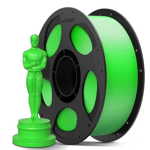 ANYCUBIC Refill PLA Plus und Spool Kit, PLA+ Filament 1.75mm Grün, RFID 3D Drucker Filament für Intelligentes Drucken, 1KG von ANYCUBIC