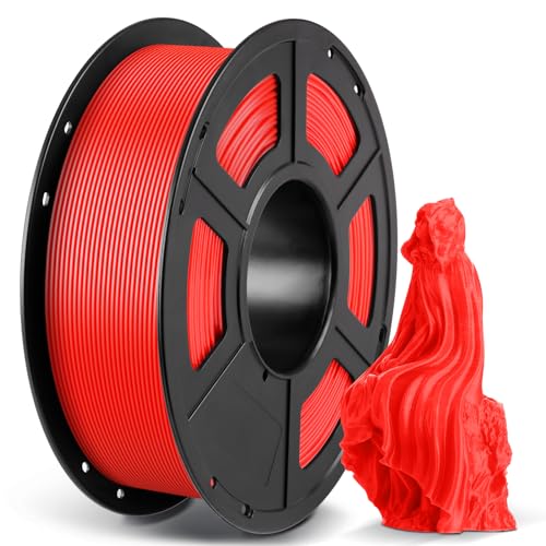 ANYCUBIC Filament 1.75 PLA Rot, 1KG 3D Drucker Filament PLA Präzision 1,75 mm +/- 0,02 mm, Blasenfreies und Abbaubares Material für 3D Drucker von Anycubic Kobra, Mega, Ender und anderer Serien von ANYCUBIC