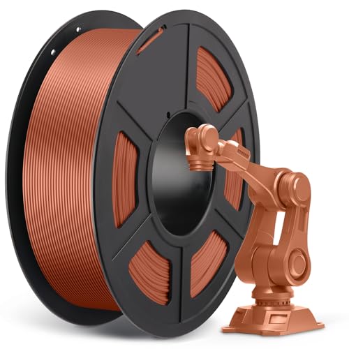 ANYCUBIC PLA Filament 1.75mm Silk Kupfer, 3D Drucker Filament 1.75 PLA Shiny Filament, Glänzend, Premium-Qualität,1KG Seide Rotes Kupfer von ANYCUBIC