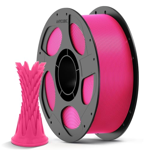 ANYCUBIC Refill PLA und Spool Kit 1KG Magenta, 1,75mm Filament 3D-Druckmaterialien mit Hoher Fließfähigkeit, Neatly Wound, Intelligente Identifikation von ANYCUBIC