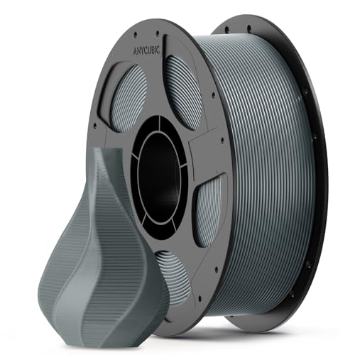 ANYCUBIC Refill PLA und Spool Kit 1KG Silber, 1,75mm Filament 3D-Druckmaterialien mit Hoher Fließfähigkeit, Neatly Wound, RFID für Intelligentes Drucken von ANYCUBIC