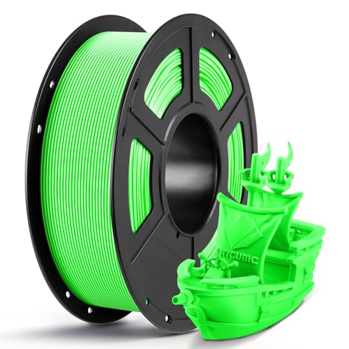 ANYCUBIC PLA Filament 1.75mm, 3D Drucker Filament PLA, Filament 3d Druckmaterialien für FDM 3D-Drucker, Vakuumverpackung, Intelligente Identifikation, 1kg PLA Grüner Blitz von ANYCUBIC