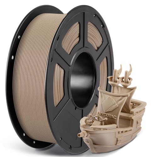 ANYCUBIC PLA Filament 1.75mm, 3D Drucker Filament PLA, Filament 3d Druckmaterialien für FDM 3D-Drucker, Vakuumverpackung, Ordentliche Spule, 1kg Holz von ANYCUBIC