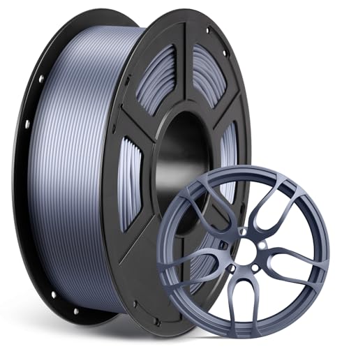 ANYCUBIC PLA Filament 1.75mm Silk Grau, 3D Drucker Filament 1.75 PLA 1kg Spool, Glänzend, Premium-Qualität, Biologisch abbaubar von ANYCUBIC