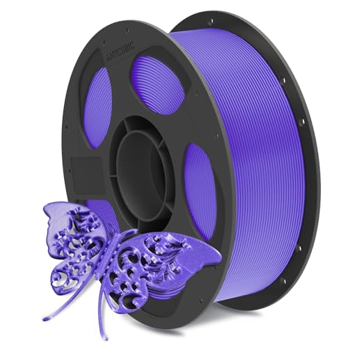 ANYCUBIC Silk PLA Filament, Seide Filament 1,75mm, Kontrollierbarer Glanz 3D Drucker Filament, Seidentexturen Prächtige Farbe 1KG Silk Lila von ANYCUBIC