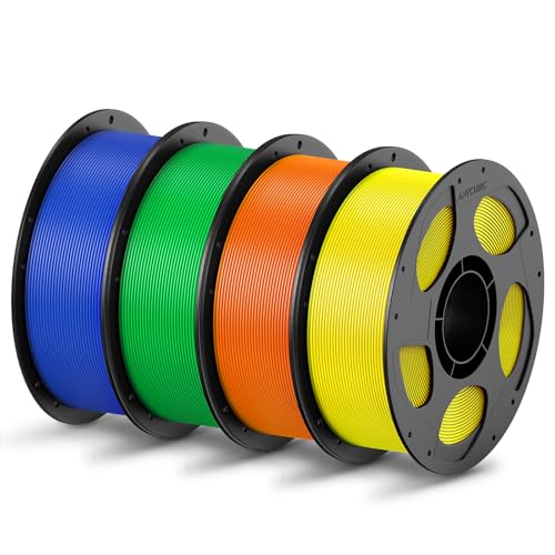 ANYCUBIC PLA Filament 1,75mm, Refill PLA und Spool Kit, 3D Drucker Filament PLA, Vakuumverpackung, Intelligente Identifikation, 4KG Blau Grün Orange Gelb von ANYCUBIC