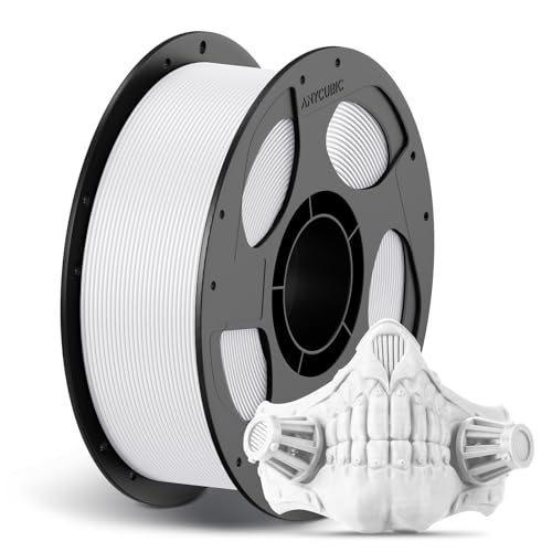 ANYCUBIC PLA Filament Weiß 1KG, 1.75mm PLA Filament-3D-Druckmaterialien, Maßgenauigkeit +/-0,02mm,Intelligente Identifikation von ANYCUBIC