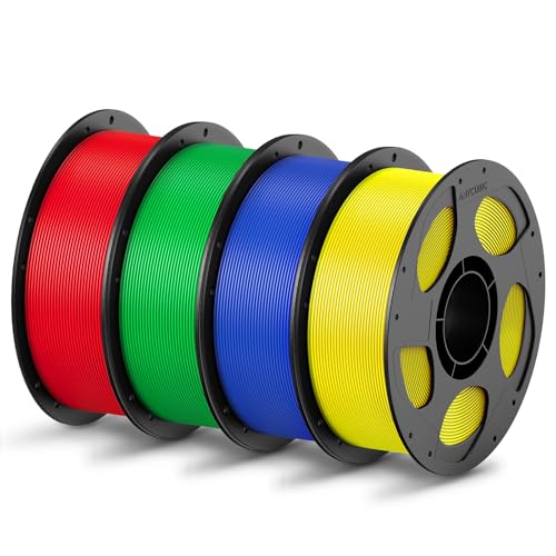 ANYCUBIC PLA Filament 1,75mm, Refill PLA und Spool Kit, 3D Drucker Filament PLA, Vakuumverpackung, Intelligente Identifikation, 4KG Rot Grün Blau Gelb von ANYCUBIC