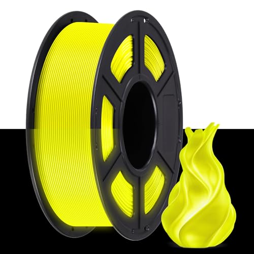ANYCUBIC PLA Leuchtet Filament, Glow In The Dark Filament, Intelligente Identifikation, Maßgenauigkeit +/- 0.02mm, 1kg Spule Filament PLA für 3D Drucker, Gelb von ANYCUBIC
