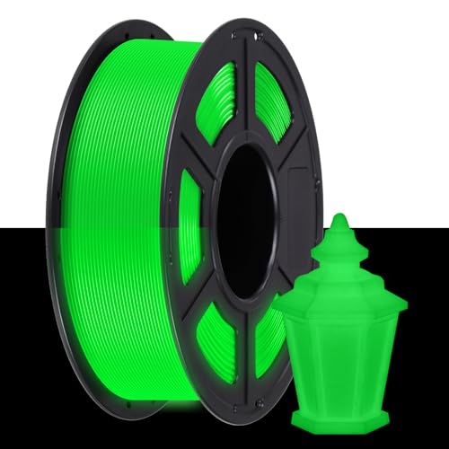 ANYCUBIC PLA Leuchtet Filament, Glow In The Dark Filament, Intelligente Identifikation, Maßgenauigkeit +/- 0.02mm, 1kg Spule Filament PLA für 3D Drucker, Grün von ANYCUBIC