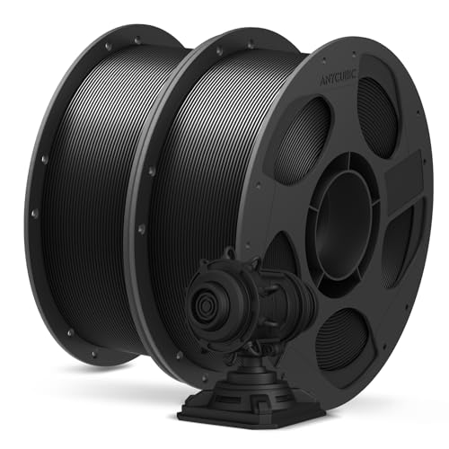 ANYCUBIC PLA+ Filament 1.75mm, Refill PLA Plus Filament und Spool Kit, Intelligente Identifikation, Filament-3D-Druckmaterialien 2kg Schwarz von ANYCUBIC