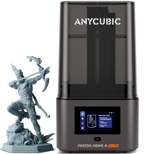 ANYCUBIC Photon Mono 4 Ultra 10K Resin 3D Drucker, mit 7’’ LCD-Monobildschirm mit COB-Lichtquelle, Maximale Druckgeschwindigkeit bis zu 120 mm/h, Touchscreen mit 8 Sprachen, Druckgröße 153,4x87x165 mm von ANYCUBIC
