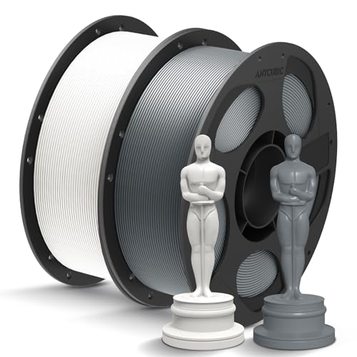 ANYCUBIC Refill PLA Plus und Spool Kit, PLA+ Filament 1.75mm, RFID 3D Drucker Filament für Intelligentes Drucken, 2KG Weiß Grau ANYCUBIC Refill PLA Plus und Spool Kit, PLA+ Filament 1.75mm, RFID 3D Drucker Filament für Intelligentes Drucken, 2KG Weiß Grau von ANYCUBIC