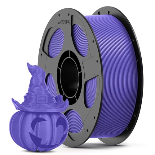 ANYCUBIC Refill PLA und Spool Kit 1KG Lila, 1,75mm Filament 3D-Druckmaterialien mit Hoher Fließfähigkeit, Neatly Wound, Intelligente Identifikation von ANYCUBIC
