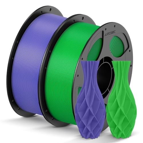 ANYCUBIC Refill PLA und Spool Kit 2KG, 1,75mm Filament 3D-Druckmaterialien mit Hoher Fließfähigkeit, Neatly Wound, Intelligente Identifikation, Lila Grün ANYCUBIC Refill PLA und Spool Kit 2KG, 1,75mm Filament 3D-Druckmaterialien mit Hoher Fließfähigkeit, Neatly Wound, Intelligente Identifikation, Lila Grün von ANYCUBIC