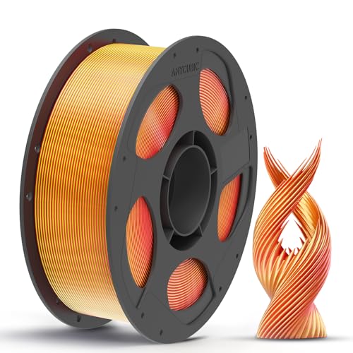 ANYCUBIC Silk PLA Filament, Dual Color Seide Filament 1,75mm, Kontrollierbarer Glanz 3D Drucker Filament, Seidentexturen Prächtige Farbe 1KG Silk Rot Gold ANYCUBIC Silk PLA Filament, Dual Color Seide Filament 1,75mm, Kontrollierbarer Glanz 3D Drucker Filament, Seidentexturen Prächtige Farbe 1KG Silk Rot Gold von ANYCUBIC