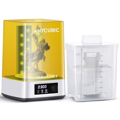 ANYCUBIC Wash & Cure 3 für LCD/DLP/SLA Resin 3D Drucker Modell, 2 in 1 Wascheimer und UV Durchhärtegerät für Photon Mono 2/4K/Halot-One/Mars 3/3 Pro/Mars 4/4 Ultra, Wasch Größe 165 * 100 * 180mm von ANYCUBIC