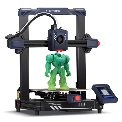 Anycubic Kobra 2 Pro 3D-Drucker, 500mm/s Hochgeschwindigkeitsdruck, 10X Schneller 3D-Drucker mit Hoher Rechenleistung Neue Struktur, LeviQ 2.0 Auto Leveling Smart Z-Offset, Druckgröße 220*220*250mm von ANYCUBIC