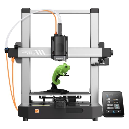 Anycubic Kobra 3 3D Drucker, Bis zu 600mm/s, Hohe Präzision Auto-Leveling und Auto Z-Offset, Erweiterbarer Mehrfarbendruck ohne ACE Pro, Druckgröße 250 * 250 * 260mm von ANYCUBIC